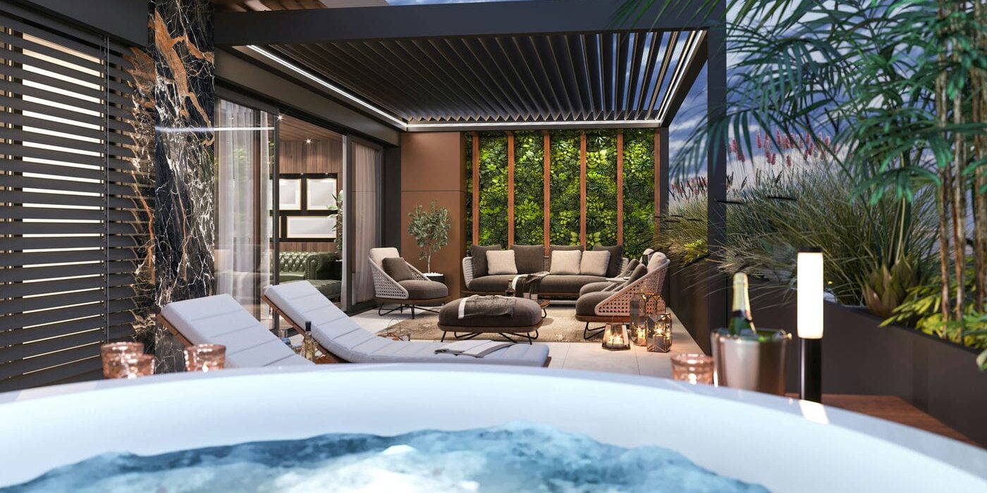 outdoor wellness space